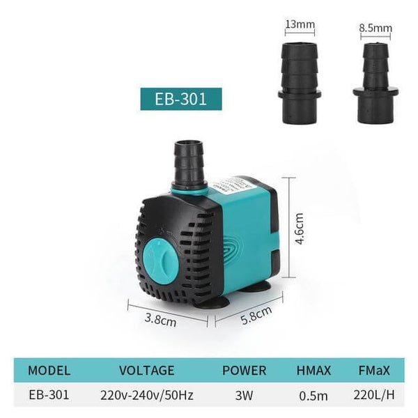 3W-25W Ultra-Quiet Submersible Water Pump for Aquariums 220V-240V