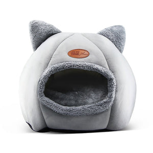 Warm Winter Cat Shelter & Bed Soft Plush Indoor Cats House