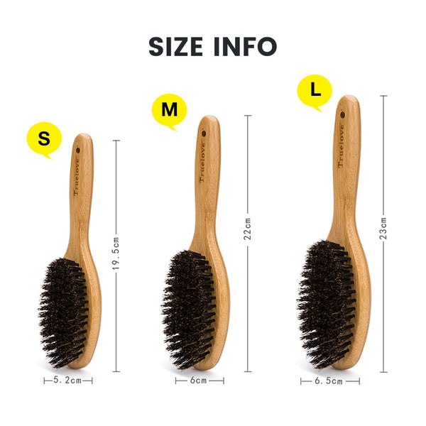 Pet Fur Grooming Combs and Brushes, Wooden Handle Square Head, Curved, Stainless Steel & Double-sided Brushes & Bristles
