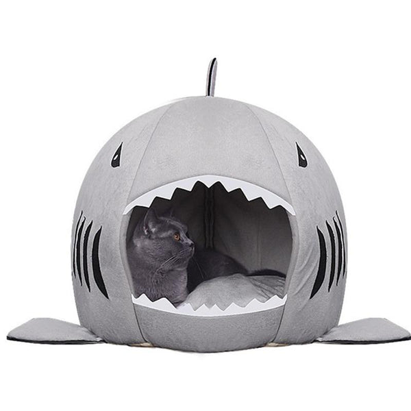 Cat's Shark Shaped Bed House Sweet Basket Nest