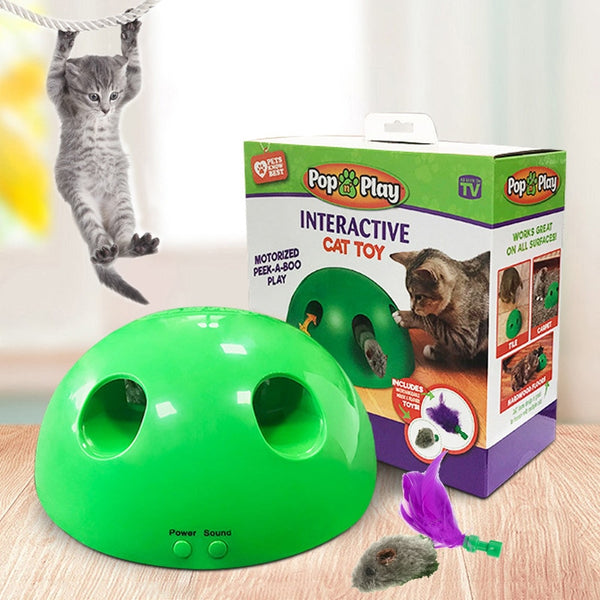 Creative Electric Toy Peek a Boo Mouse Game for Cats