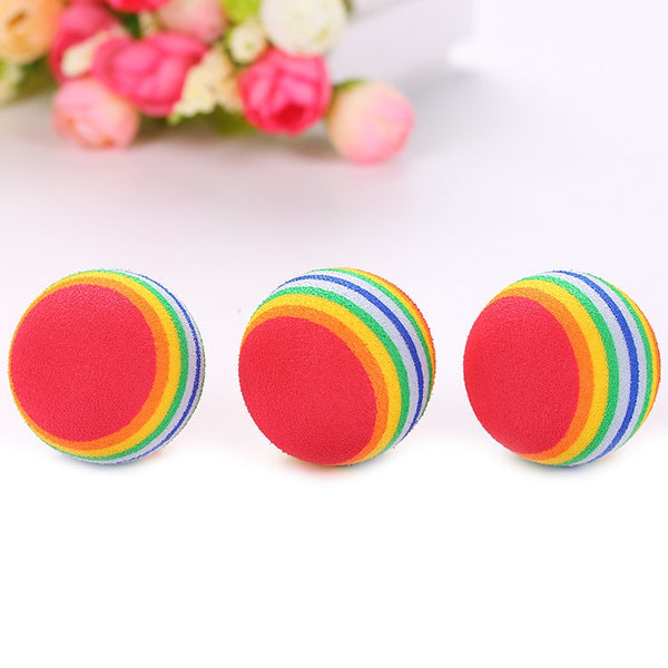 Small Rainbow Balls, Colorful Interactive Pet Toy