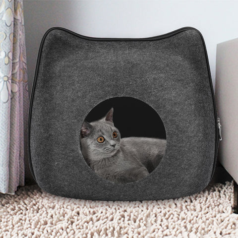 Detachable Natural Felt Cat Shelter, Multi-color Bed for Cats