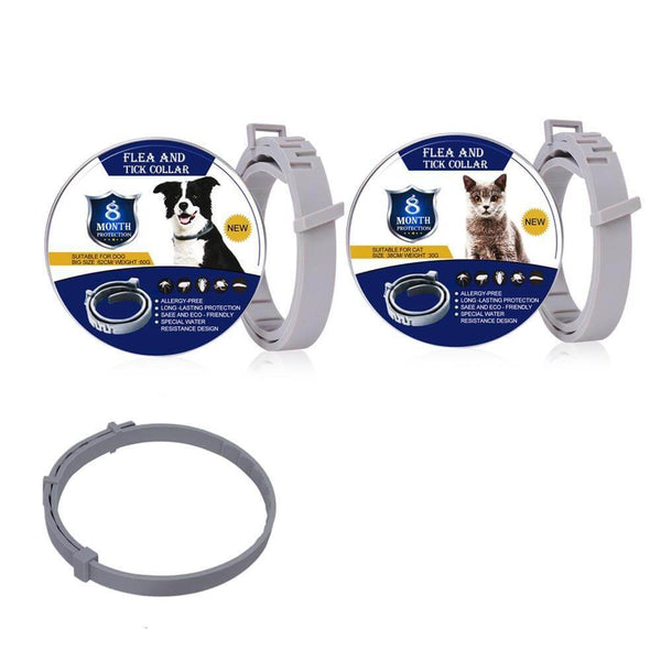 8 Month Flea Tick Collar for Dogs & Cats Adjustable Long-term Protection
