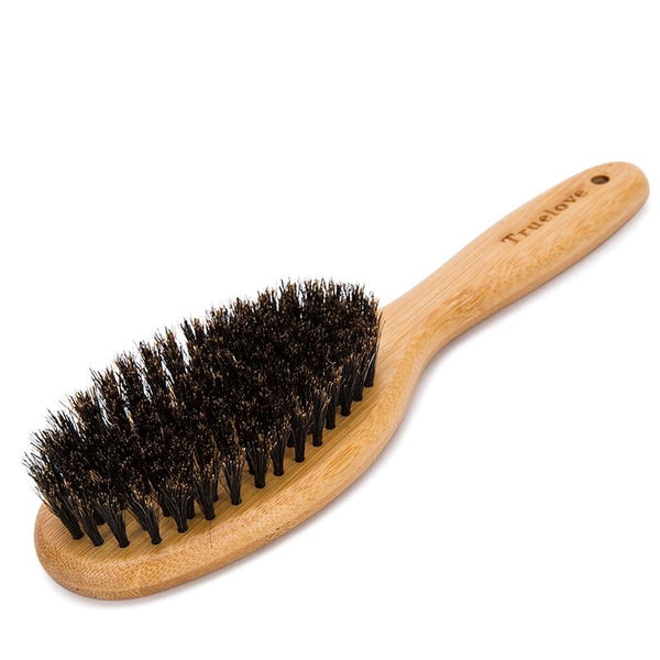 Pet Fur Grooming Combs and Brushes, Wooden Handle Square Head, Curved, Stainless Steel & Double-sided Brushes & Bristles