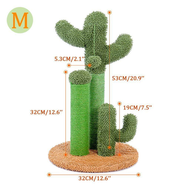Cactus Cat Tree Scratcher Post - In Multiple Sizes