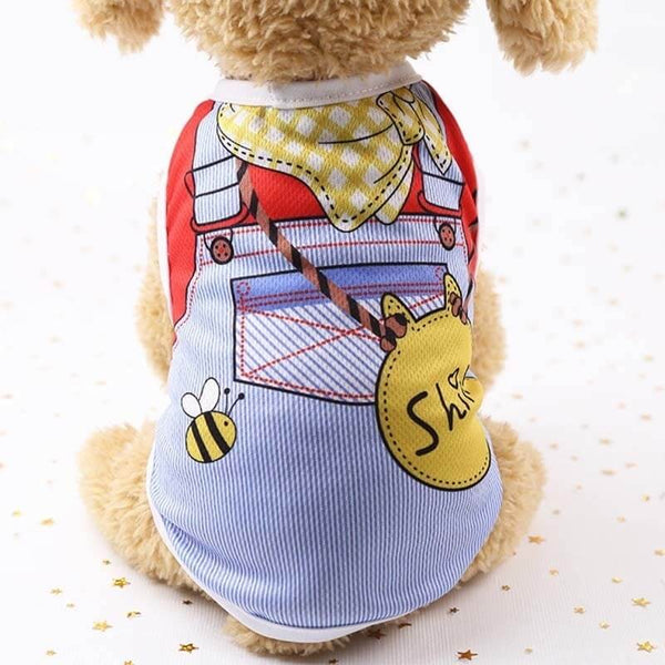 Cartoon Dog Shirt Summer Small Dog Clothes T-shirt Puppy Vest