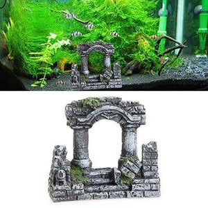 Ancient Roman Ruins Resin Aquarium Decoration Ornaments