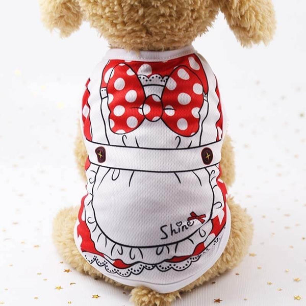 Cartoon Dog Shirt Summer Small Dog Clothes T-shirt Puppy Vest