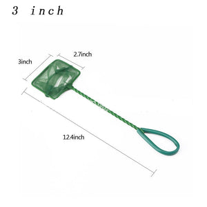 Portable Fish Net Long Handle Square Aquarium Accessories Cleaning Tools