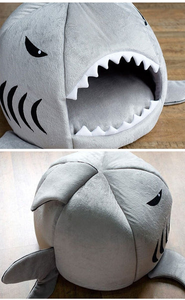 Cat's Shark Shaped Bed House Sweet Basket Nest