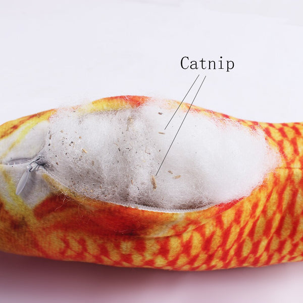 Plush Catnip Mint Stuffed 30-60cm Big Fish Shape Cat Toys