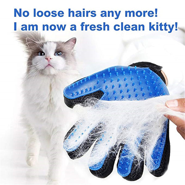 Pet Grooming Gloves Silicone Brush Comb Deshedding Hair for Dogs, Cats