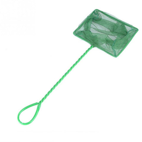 Portable Fish Net Long Handle Square Aquarium Accessories Cleaning Tools