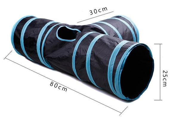 Indoor Collapsible Tunnel, Tubes Hide and Seek Toy for Small Pets, Ideal for Cats, Rabbits, Ferrets, Multiple Sizes & Colors