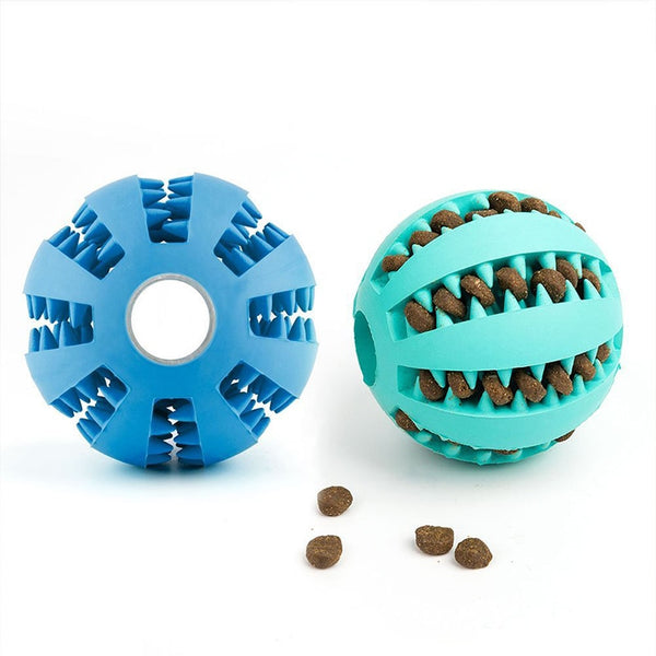 Rubber Treat Ball Toys for Dog, Puppy Tooth Cleaning Snack Ball