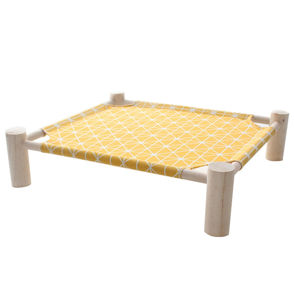 Cat Hammock Bed with Wooden Frame & Fabric Mat