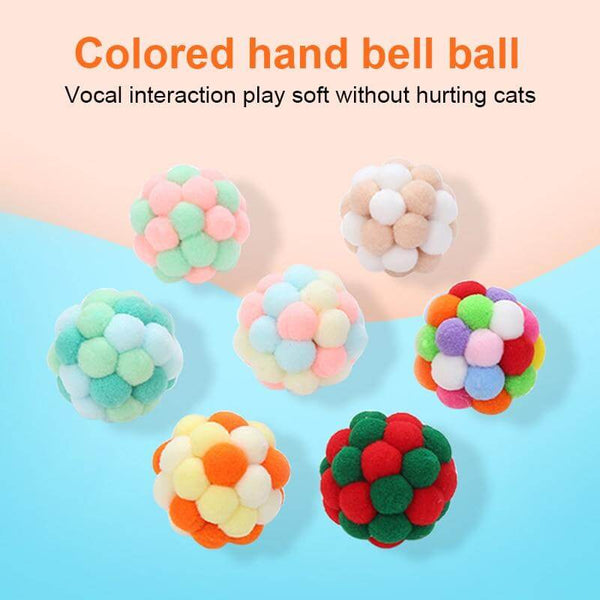 Bouncy Fabric Balls for Cats, Kittens with Sounds