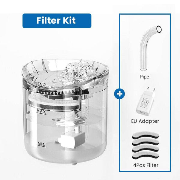 2L Automatic Water Fountain with Charcoal Filter Pet Drinker Water Dispenser