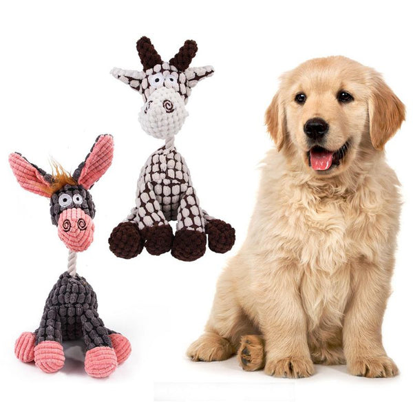 Knotted Donkey Plush Toy for Dogs