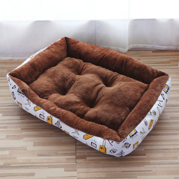 Plush Basket Bed, Warm Cozy Pet Beds, Small to Large Size, 5 Colors