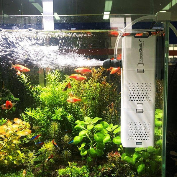 Aquarium Filter Pump 4 In 1 Fish Tank Submersible Internal Oxygen Pump 6-23W