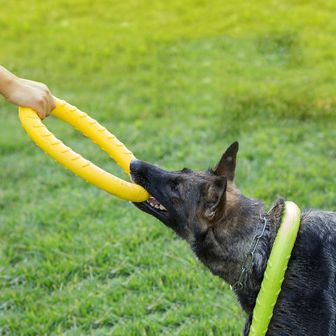 Dog Training Ring Puller Toy Bite Resistant Rubber Toys