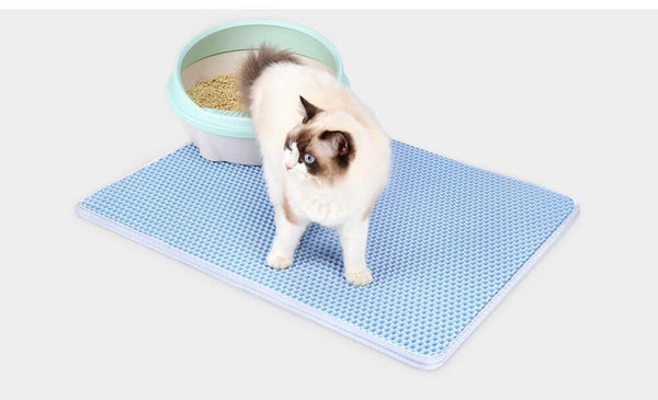 Cat Double Layer Litter Box Mat, Traps Small Particles
