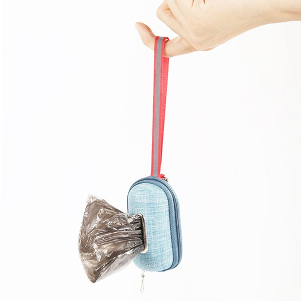 Portable Pet Dog Poop Collector Bag Dispenser, Pick-Up Bags Holder With Wrist Band Cleaning Waste Garbage Box
