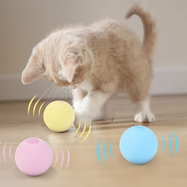 Interactive Ball Toy for Cats with Sounds, Fillable with Catnip