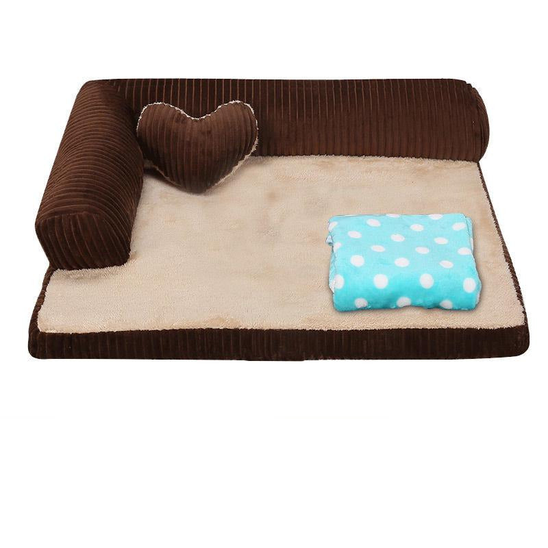 Royal Animals Soft Sofa Dog, Cat Bed Waterproof Bottom Soft Fleece Warm Plus Size Bed