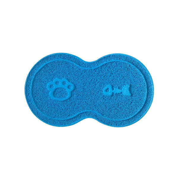 Food & Water Bowl Placemat for Pet Feeding - Blue Color
