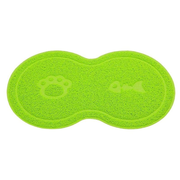 Food & Water Bowl Placemat for Pet Feeding - Green Color