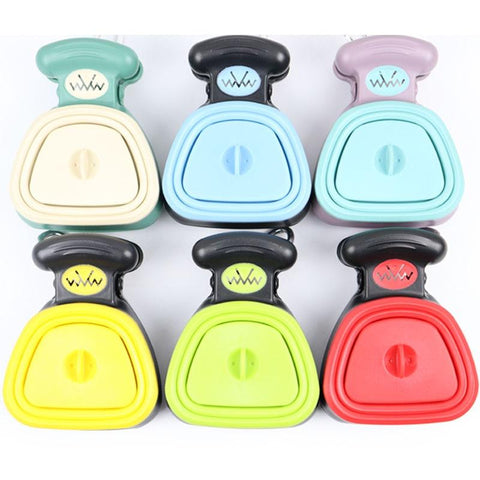 Pet Travel Foldable Pooper Scooper With 1 Roll Decomposable Bags - Multicolor