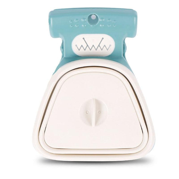 Pet Travel Foldable Pooper Scooper With 1 Roll Decomposable Bags - White and Blue Color