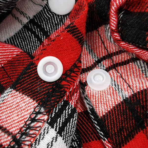 Plaid Shirts for Cats, Small to Medium Size Dogs, Cotton Pet Clothes T-Shirt