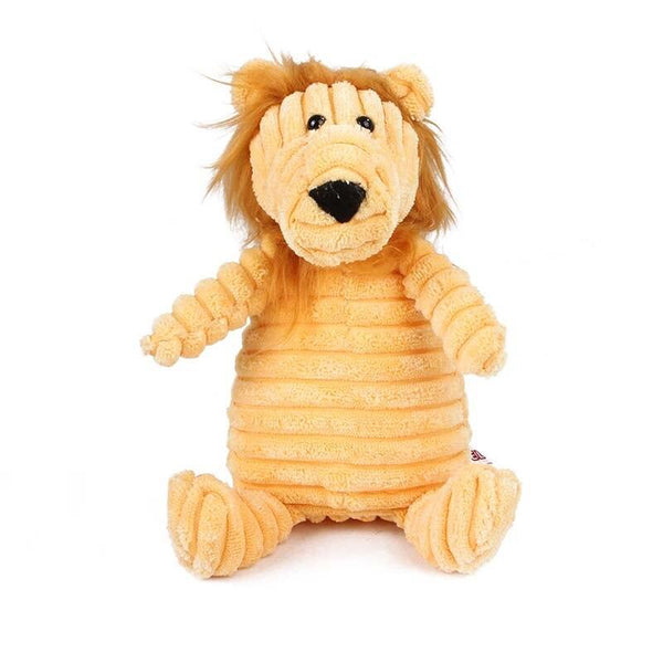 Animal Shape Plush Chew Toys for Dogs - Lion