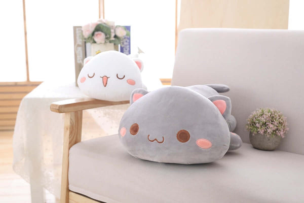 Anime Style Lying Plush Cat Stuffed Animal Cute Kitten