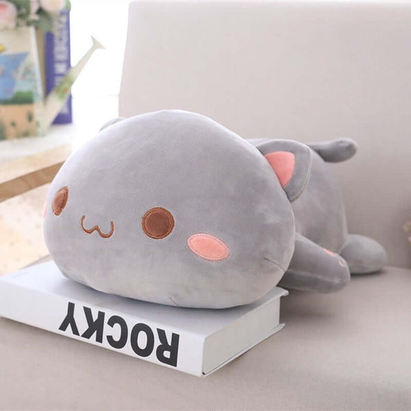 Anime Style Lying Plush Cat Stuffed Animal Cute Kitten