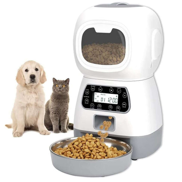 3.5L Automatic Pet Feeder Smart Timer Food Dispenser For Cats, Dogs