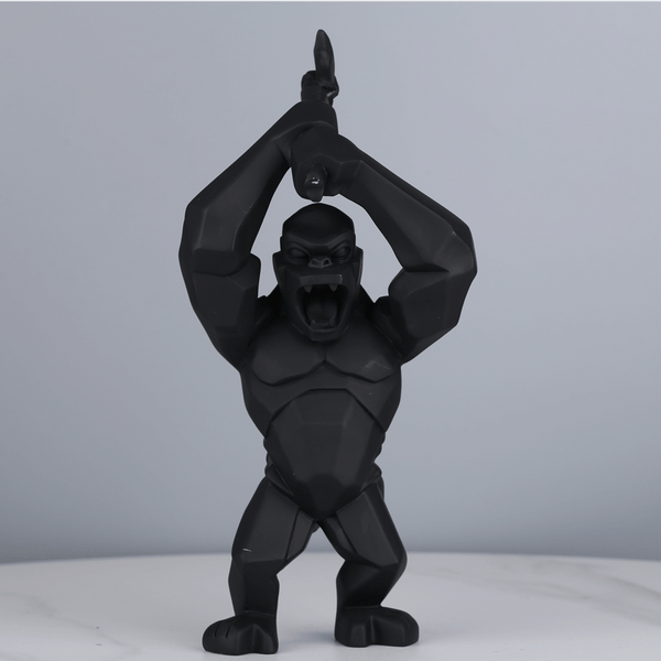 Resin Gorilla Figurine - Black Color