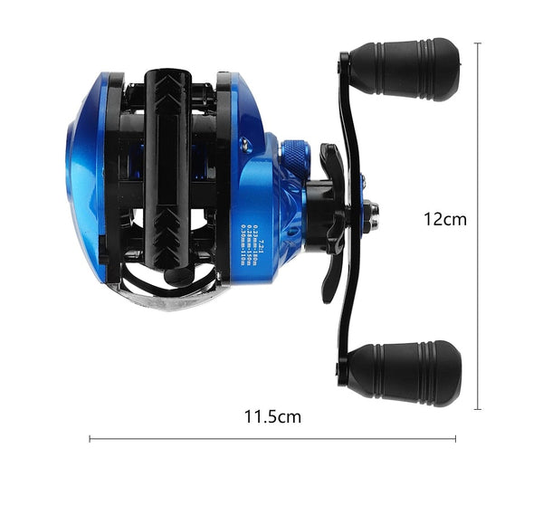 Left/Right Hand Baitcasting Fishing Reel 7.2:1 With Magnetic Brake