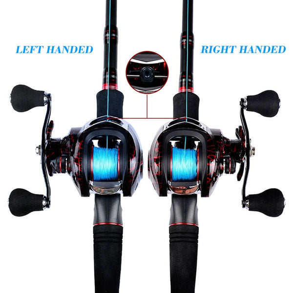 Left/Right Hand Baitcasting Fishing Reel 7.2:1 With Magnetic Brake