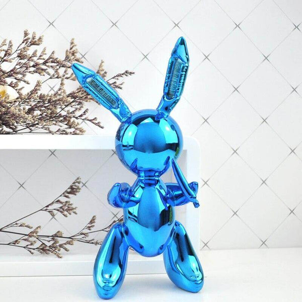 Balloon Bunny Figurine - Blue Color