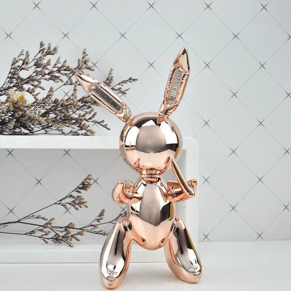 Balloon Bunny Figurine - Rose Gold Color