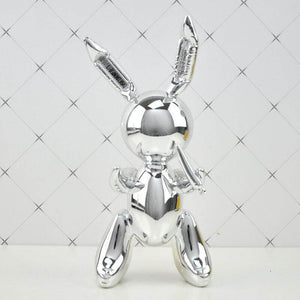 Balloon Bunny Figurine - Silver Color