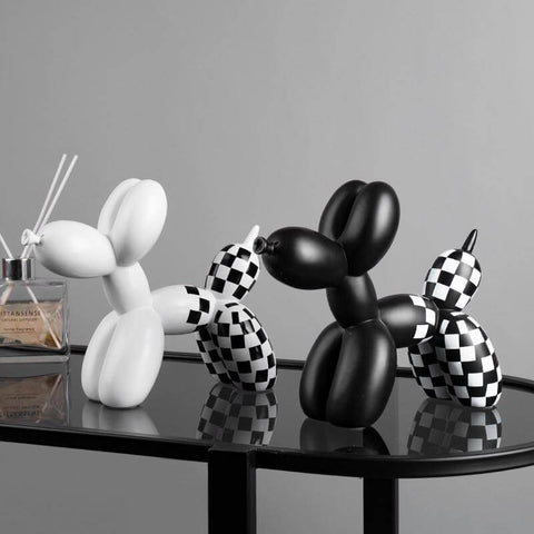 Balloon Poodle Dog Figurine Resin Home Decoration Statue