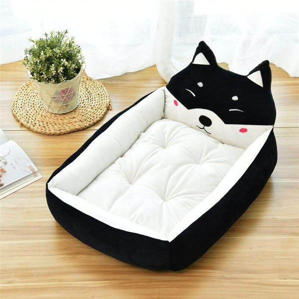 Cartoon Animal Shape Pet Beds for Cats, Dogs Various Styles - Black Color Dog Shape