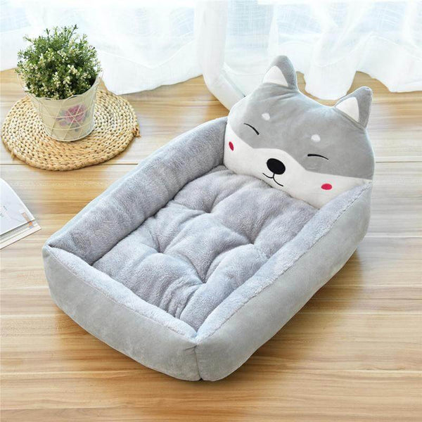 Cartoon Animal Shape Pet Beds for Cats, Dogs Various Styles - Gray Color Dog Shape