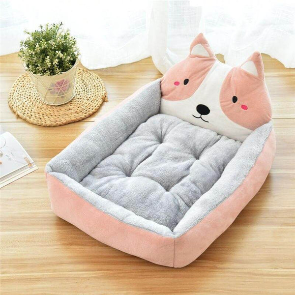 Cartoon Animal Shape Pet Beds for Cats, Dogs Various Styles - Pink Color Dog Shape